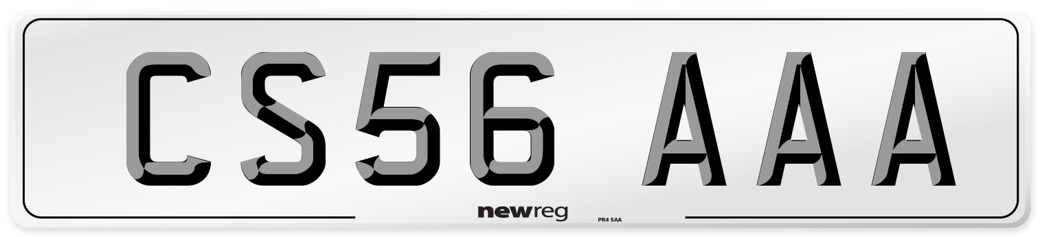CS56 AAA Number Plate from New Reg